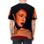 Artistic depiction of jazz legend Billie Holiday on a high-quality all-over print t-shirt - men back
