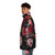 Paradise Corrupt Futuristic Puffer Jacket featuring a lush floral and glitch design - men side left