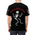 Punk rock inspired graphic tee with skeleton and skull design - men back