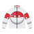 Singapore countryball design printed on a colorful puffer jacket