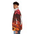Okami puffer jacket featuring the cute and powerful wolf spirit - men side left