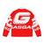Gasgas motorcycle puffer jacket with logo and symbol - Back
