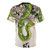 Illustration of a snake intertwined with magnolia flowers on a t-shirt - Back
