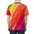 Mal's abstract graphic design printed on a high-quality t-shirt - men back