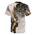 A t-shirt featuring an abstract geometric design of 3D cubes in a minimal, modern style. - Back