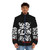 Graphic puffer jacket with Dave Matthews Band inspired design - men front