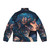 Mythical sea creatures puffer jacket featuring legendary beasts and fantasy creatures - Back
