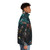 Mythical sea creatures puffer jacket featuring legendary beasts and fantasy creatures - men side right