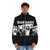 Garbage band puffer jacket featuring 90s grunge music art - men front