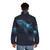 Puffer jacket featuring vibrant designs of legendary oceanic beasts and mythical sea creatures - men back