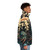 Mythical sea creature puffer jacket featuring legendary beasts and fantasy ocean creatures - men side right