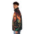 Puffer jacket featuring illustrations of mythical sea creatures and legendary beasts - men side left