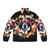 Unisex puffer jacket featuring a vibrant design of a gaming dog