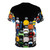 Cycling jersey with abstract tour de france inspired design - Back
