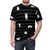 Sloth design printed on a white t-shirt with stripe pattern - men front