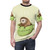 Sloth-themed t-shirt with a sloffee (sloth + coffee) design - men front