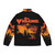 Vibrant puffer jacket with horror and thriller-inspired design - Back