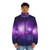 Galaxy Puffer Jacket with Vibrant Stars and Cosmic Patterns - men front