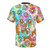 Custom tie dye sun bonnets-inspired all over print t-shirt featuring a country bear design - Back