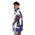 Galaxy-themed white puffer jacket with FF4 logo and stars - men side left