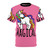 Whimsical illustration of a magical unicorn on a t-shirt for fantasy enthusiasts