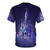 T-shirt featuring a watercolor illustration of a magical princess fairy tale castle - Back