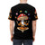 Mystical mushroom Buddha design on a t-shirt - men back