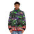 Grave Digger monster puffer jacket with monster truck graphic - men front