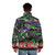 Grave Digger monster puffer jacket with monster truck graphic - men back