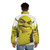 Shrek themed puffer jacket with the iconic ogre character design - men back