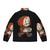 Vintage Cartoon Style Money Heist Puffer Jacket - Back