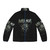Norwegian black thrash metal band puffer jacket with band logo