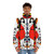 Shobijin Mothra inspired puffer jacket featuring insect and kaiju design elements - men front