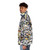 Mijumi Pollock inspired puffer jacket with abstract, splatter art design - men side left