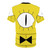 Graphic t-shirt design featuring a mysterious yellow eye, inspired by the character Bill Cipher from the Gravity Falls TV show - Back