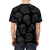 T-shirt featuring a dark, gothic skull pattern design - men back