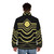 Anime style cosplay puffer jacket with colorful design - men back