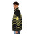 Anime style cosplay puffer jacket with colorful design - men side left