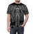 Skeleton rib cage design on a black t-shirt for dark fashion enthusiasts - men front