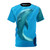 Colorful abstract dolphin design printed on a high-quality t-shirt