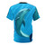 Colorful abstract dolphin design printed on a high-quality t-shirt - Back