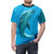 Colorful abstract dolphin design printed on a high-quality t-shirt - men front