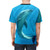 Colorful abstract dolphin design printed on a high-quality t-shirt - men back