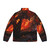 Puffer jacket with fire and fox motif - Back