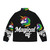 Magical unicorn puffer jacket with a vibrant rainbow design - Back