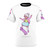 Graphic t-shirt featuring an active senior woman skating, focus keyword "skater grandma"