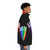 Lucifer Rising inspired puffer jacket with occult and esoteric imagery - men side right