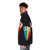 Lucifer Rising inspired puffer jacket with occult and esoteric imagery - men side left