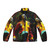 Luciano Reggae Rasta Puffer Jacket - Jamaican Dancehall Streetwear Outerwear