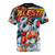 Retro gaming t-shirt featuring the front cover art of the Sega Genesis shoot 'em up game Musha Aleste